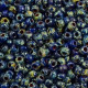 Miyuki seed beads 8/0 - Opaque picasso cobalt 8-4518